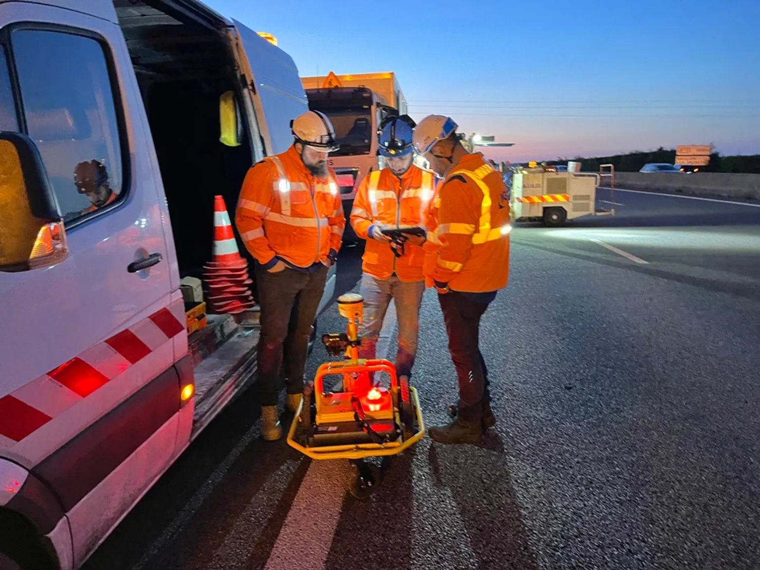 Équipes Toffolutti sur le chantier de l'A13